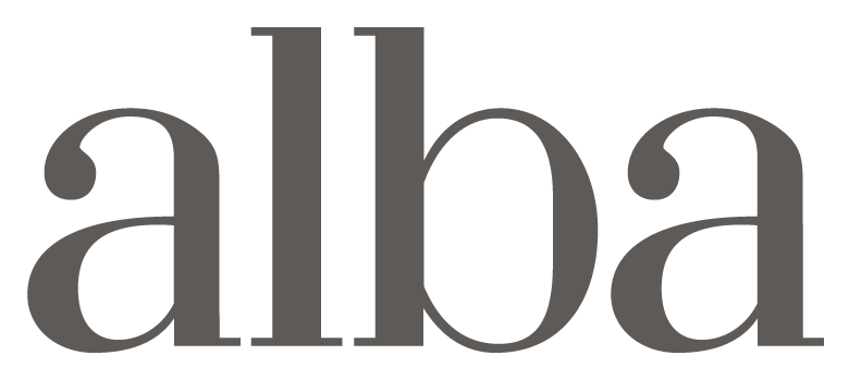 Scritta stilizzata "alba"