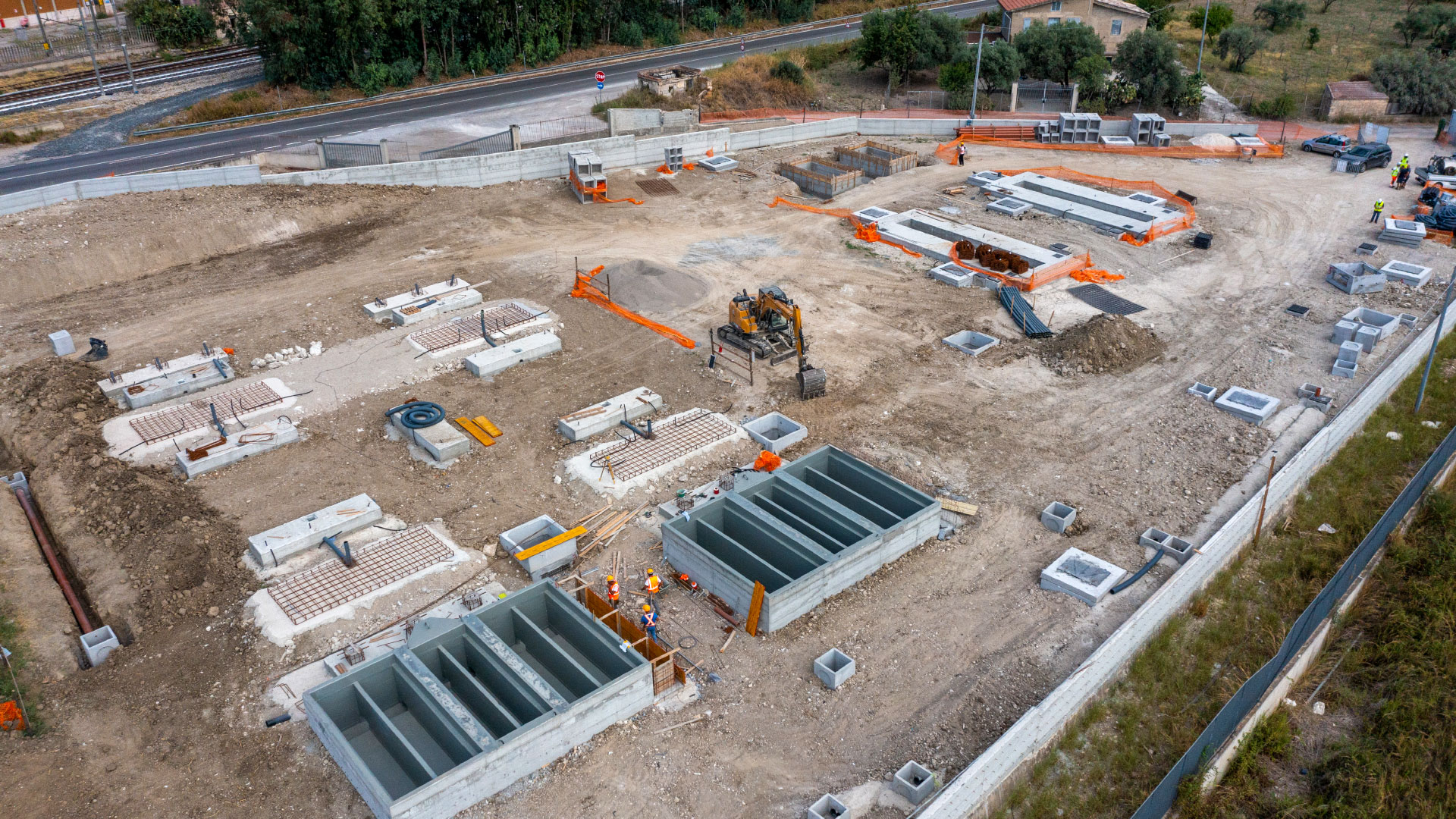 Vista drone del Cantiere Cabina Primaria AT/MT "Campofranco"